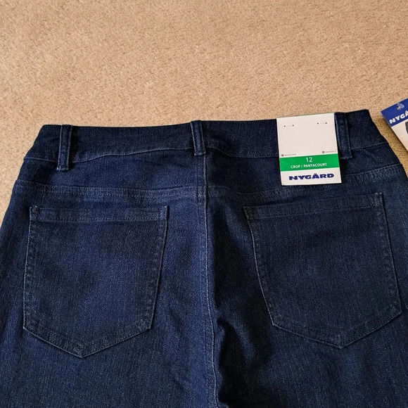 NWT Nygard Skinny Crop Denim Size 12 Women's Slim Leg Stretch Dark Wash Jeans - Picture 6 of 11
